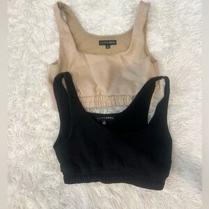 J Lux Label size small. 2 sports bras 100% cotton